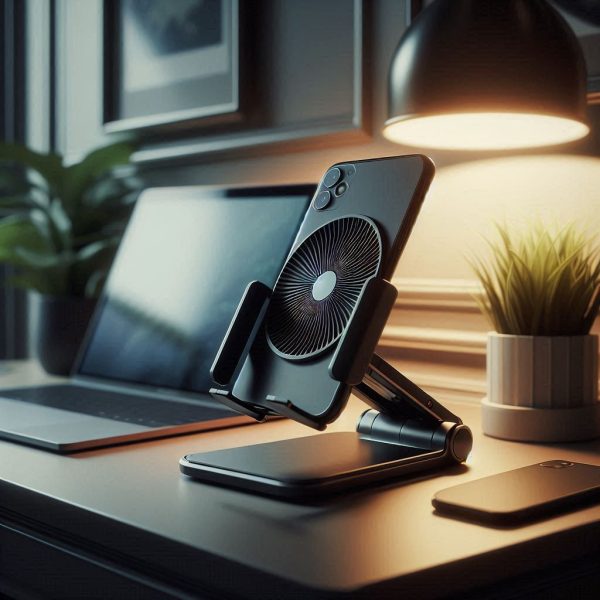 Grip Phone Stand with Cooling Fan - Overheat Protection